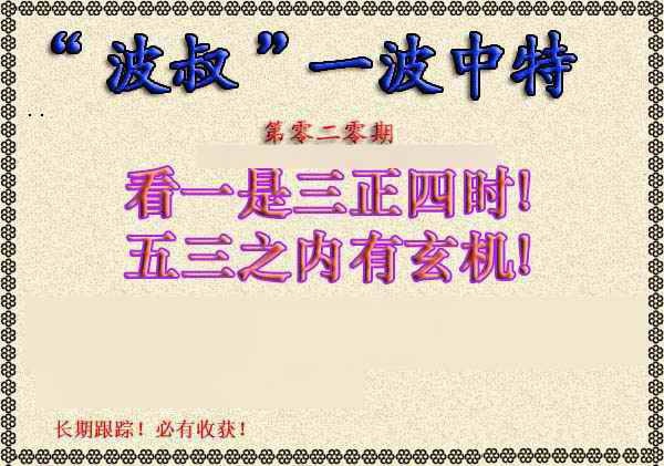 020期波叔一波中特[图]