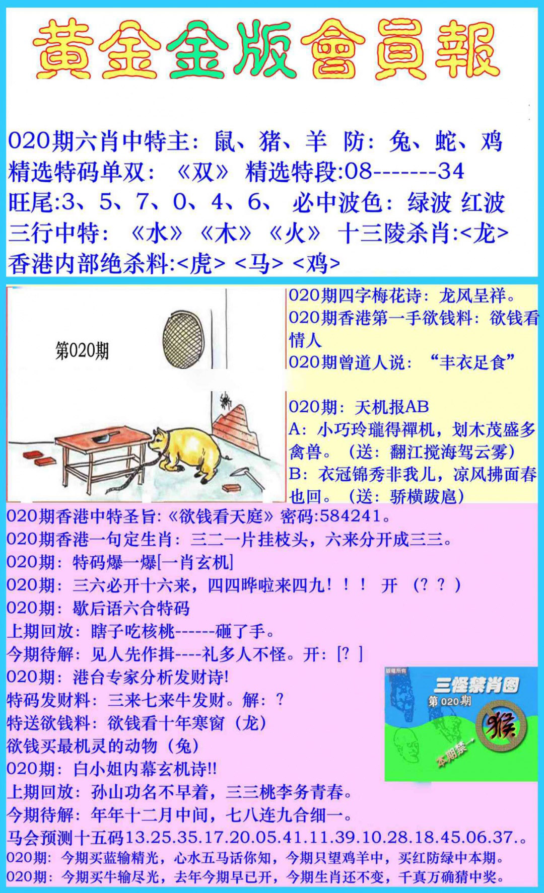 020期黄金金版会员报[图]