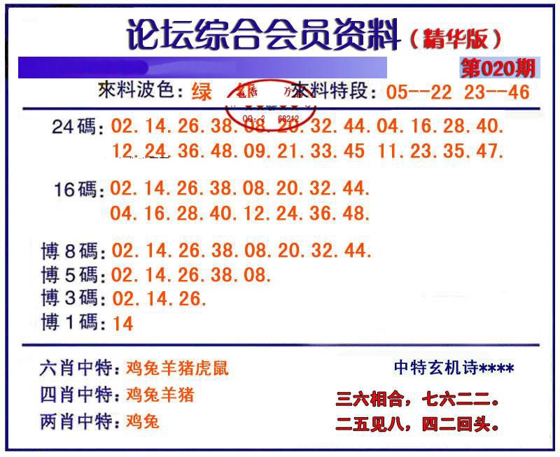 020期综合会员资料[图]