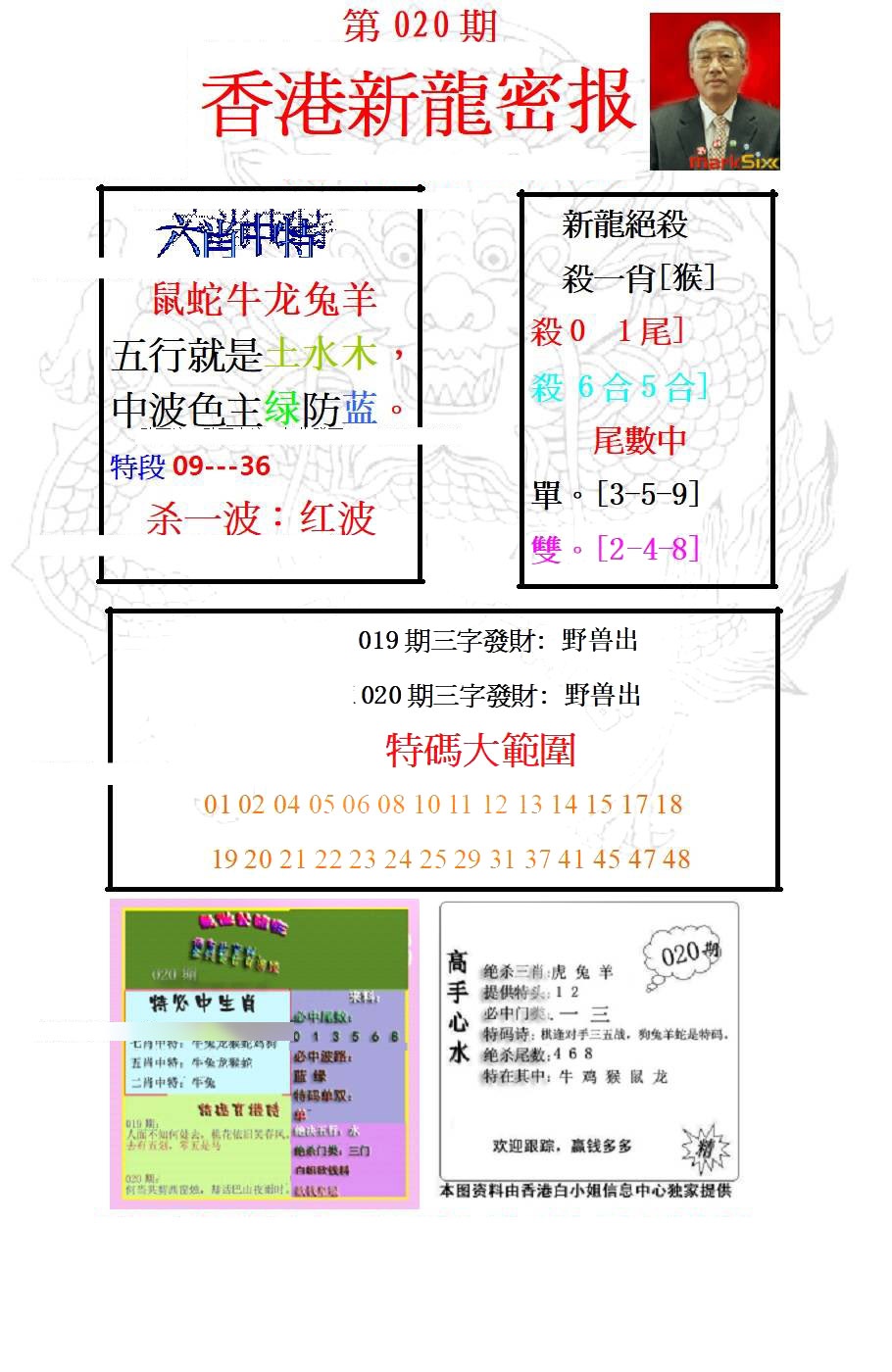 020期新龙密报[图]