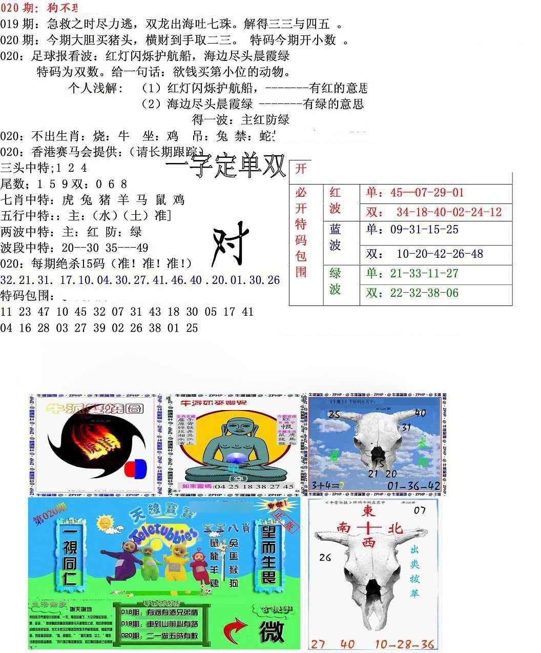 020期狗不理特码报[图]