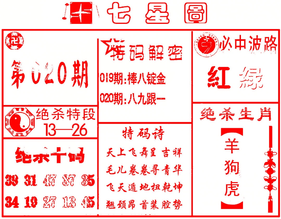 020期七星图B[图]