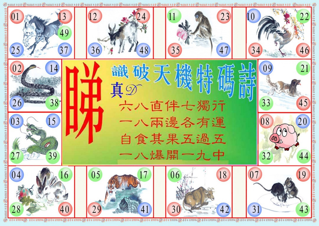 020期识破天机B版[图]