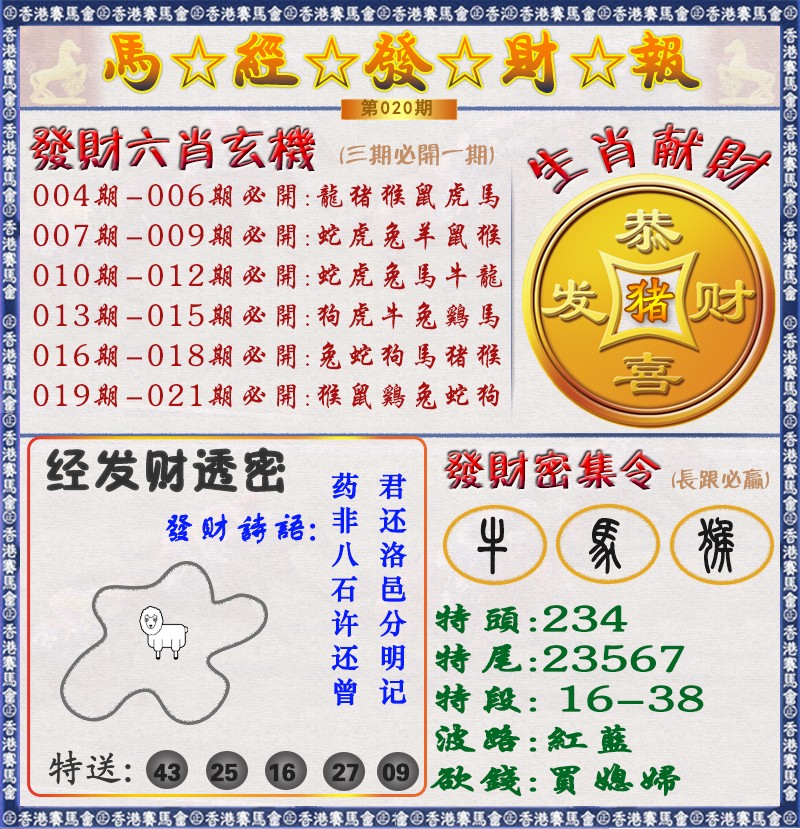 020期马经发财报（荐）[图]