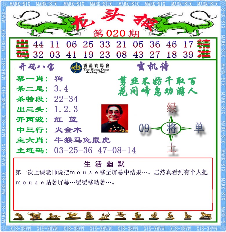 020期马经龙头报（荐）[图]