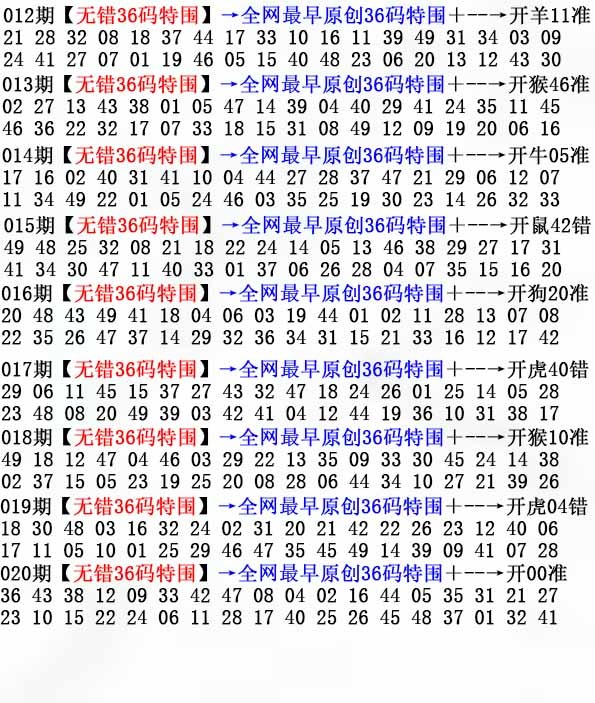 020期36码特围[图]